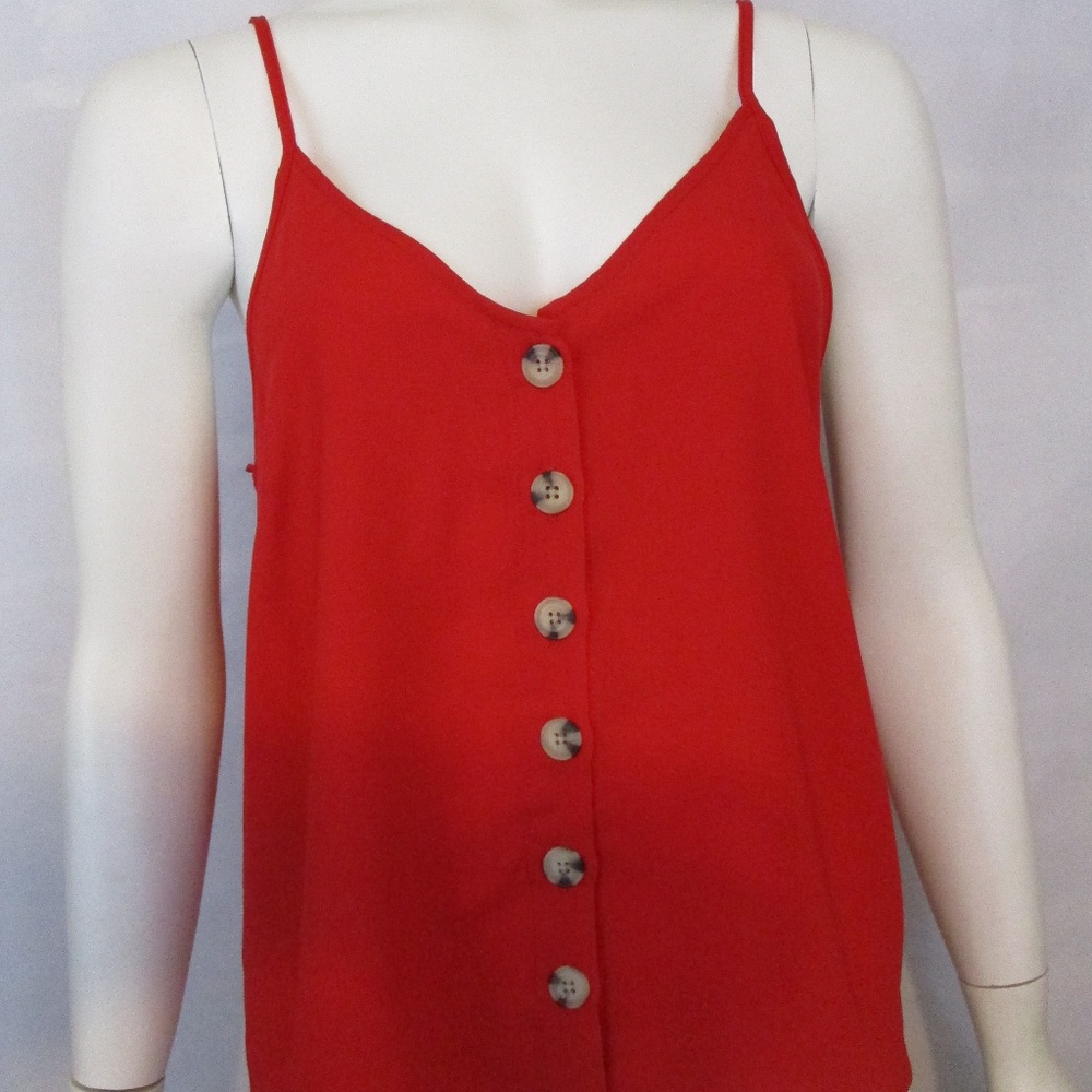 BNWT Paper Crane Button Front tank top